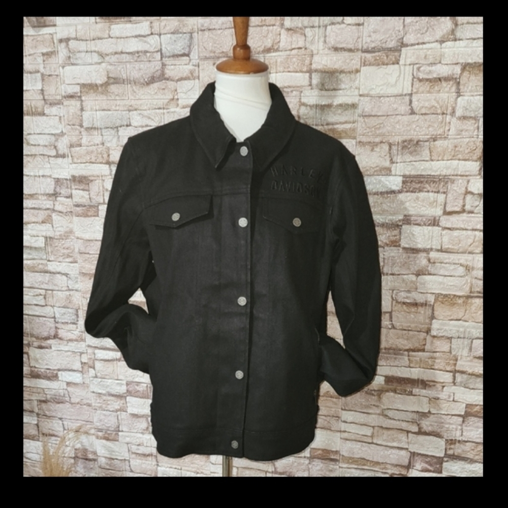Harley  Davidson Amalgam Modulat System Trucker Riding Jacket Brand New Black